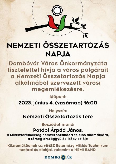 Nemzeti sszatartozs Napja Dombvron 2023. jnius 4-n.